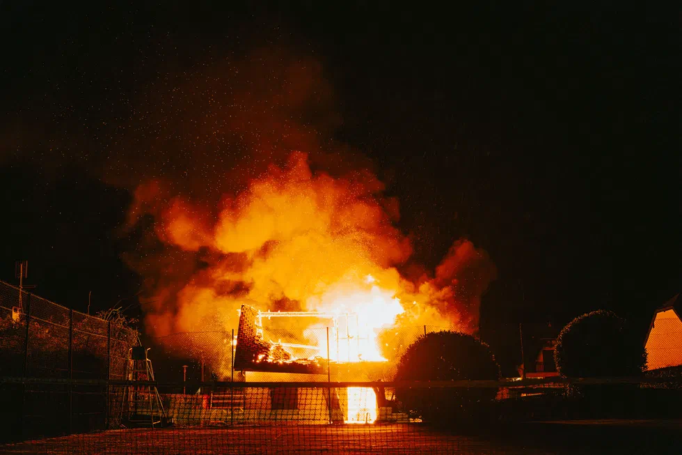Maison en feu a Louvie Juzon le 20 janvier 2026