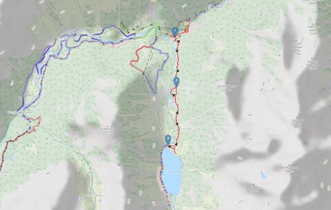 Carte de la randonnee du lac de Gaube