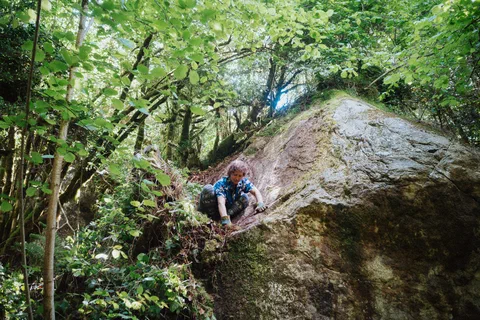 Bloc dans les bois a Miegebat