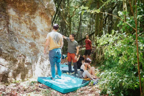 Bloc a Miegebat pendant le week-end de Pentecote