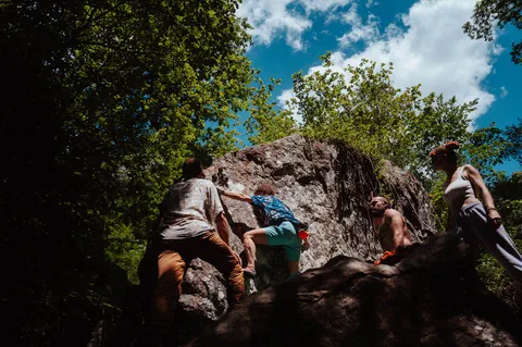 Moment dehors pendant le week-end bloc