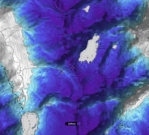 Savoir utiliser snowmap.fr et lire le niveau de neige