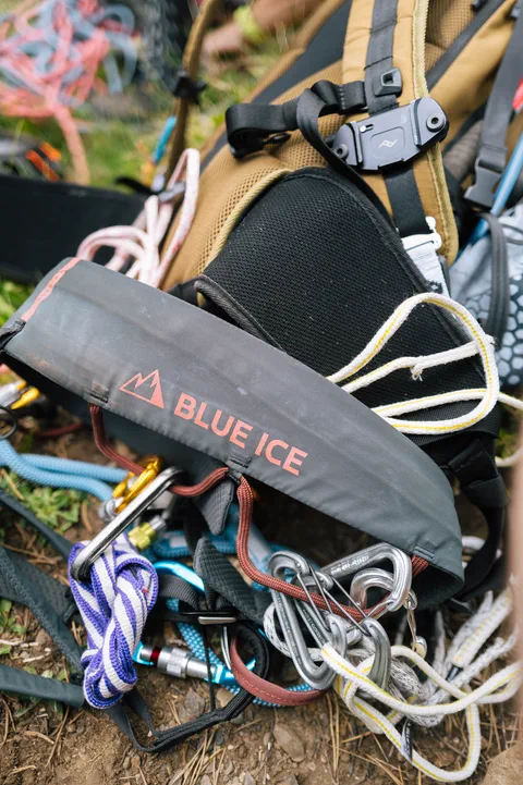 Baudrier Blue Ice utilise pour la grande voie