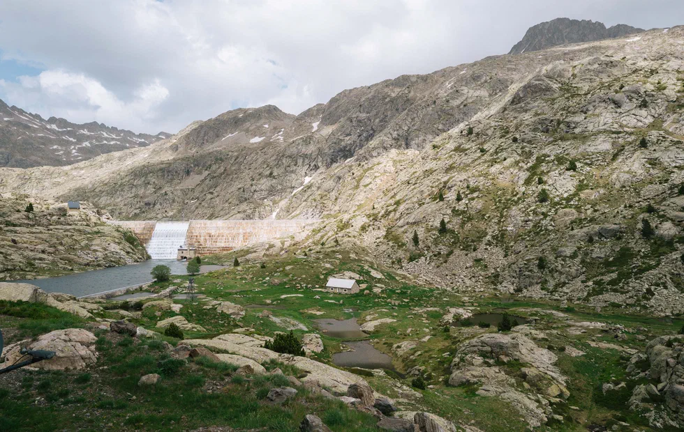 Vue depuis le refuge apres la grimpe
