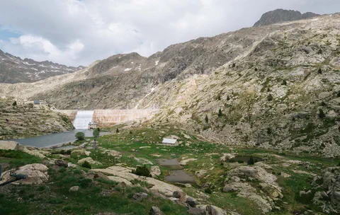 Vue depuis le refuge apres la grimpe