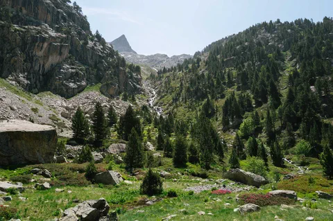 Longueur d’escalade sur l’Espolon del Pino