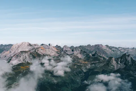 Pyrenean range above the clouds