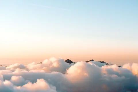 Floating peaks at daybreak