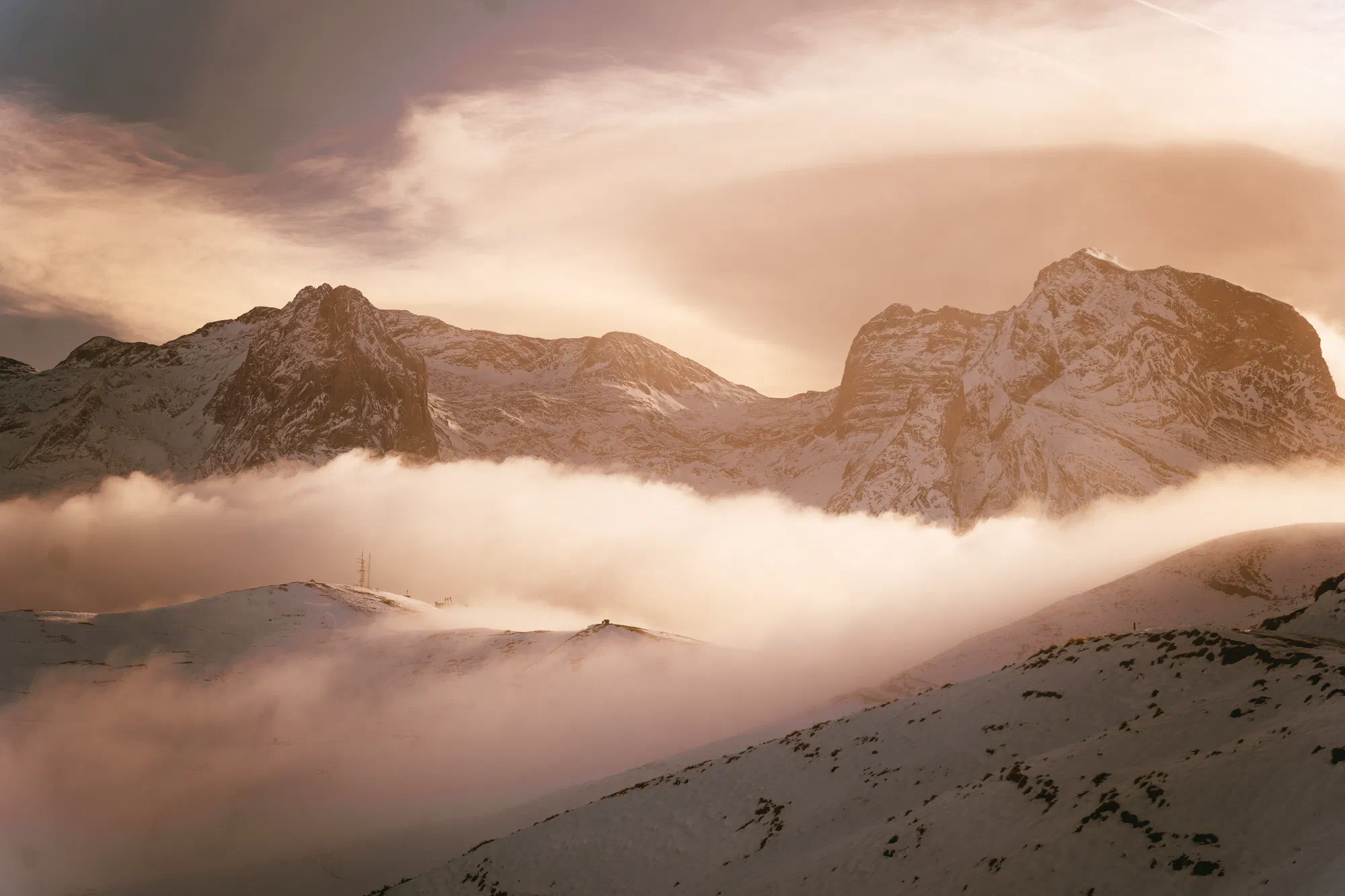 Couché de soleil au col d'aubisque